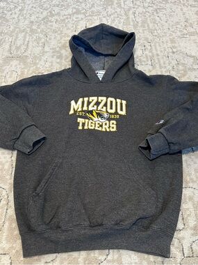 Champion Dark Gray Mizzou Tigers Hooded Sweatshirt size 7-8